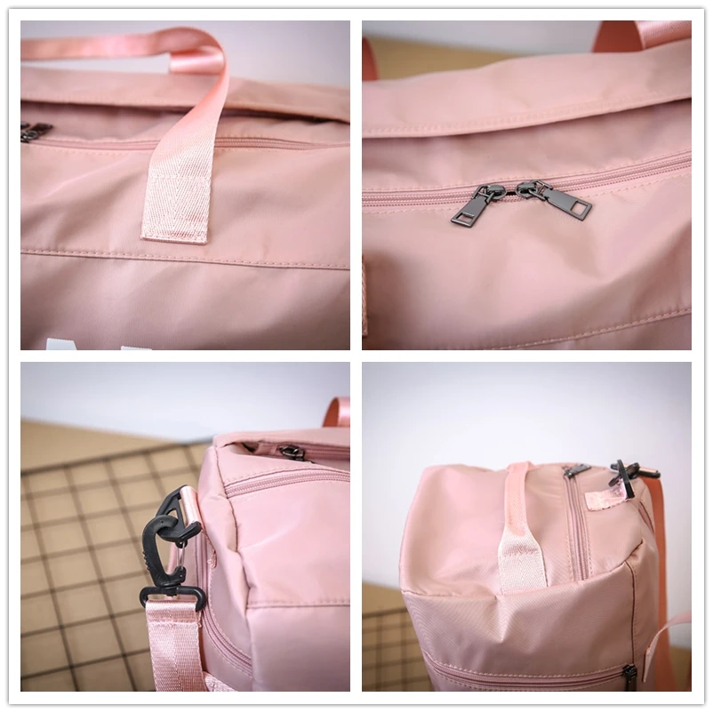  unisex Large Capacity Duffel Sports Bag Custom logo women pink sport crossbody duffle gym bag for