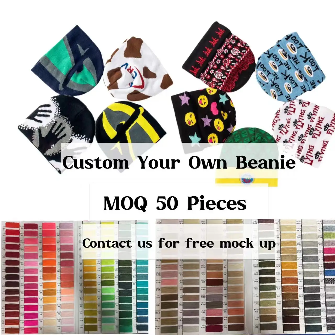 Plain Color Unisex Winter Hats Acrylic Wool Beanie Hats With Ear Flaps