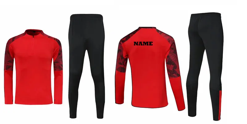 1/4 Zip tracksuits soccer tracksuit training men jersey uniform wear long sleeve custom training wear half zipper suit