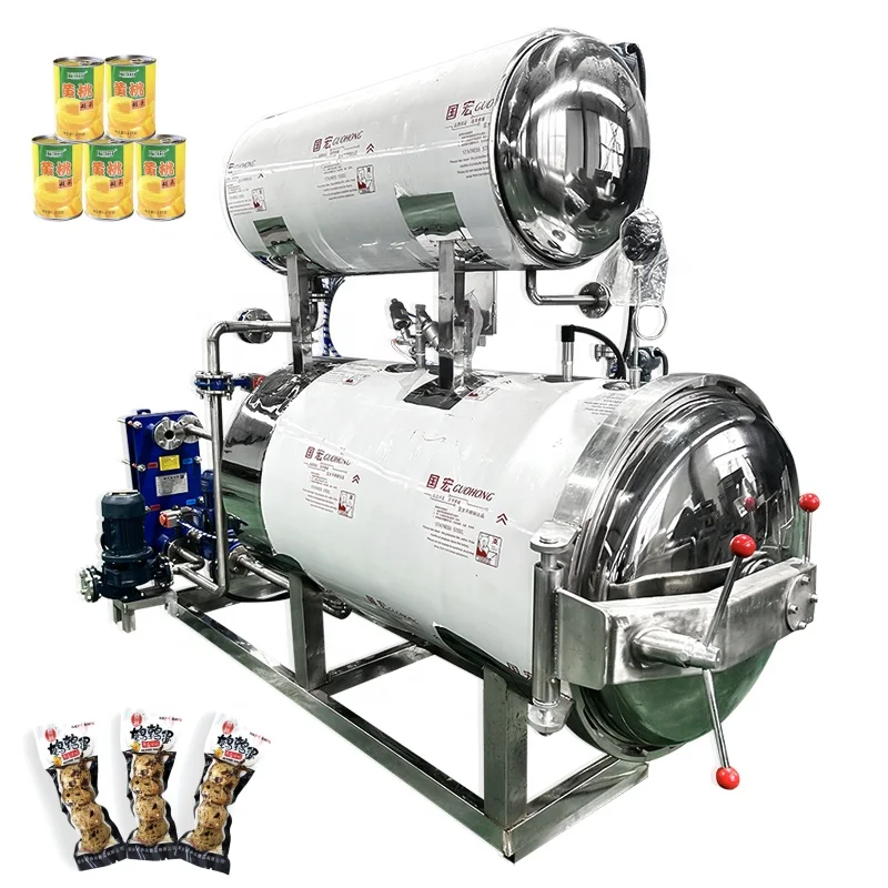 Horizontal Autoclave Pressure Sterilization Retort Food Process Machine Pouch Metal Sterilize Pot For Plastic Bottle