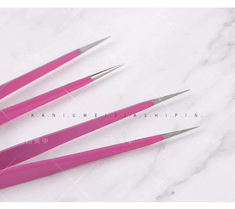 Manicure tweezers double-headed tweezers with silica nail art tools