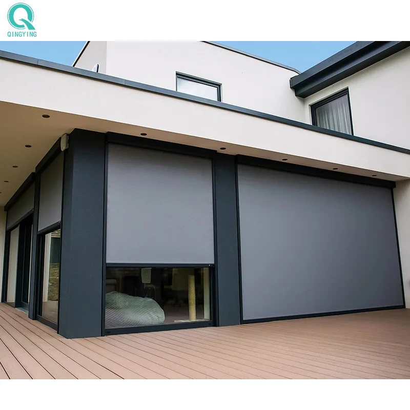 QINGYING retractable sunscreen foldable exterior sun protection blind for windows