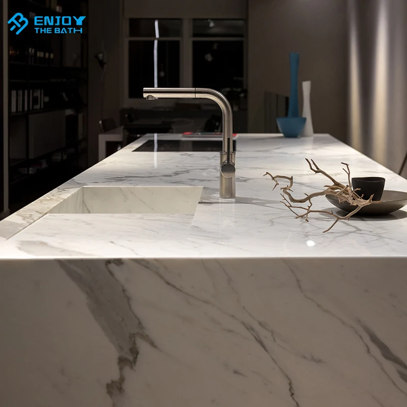Сделанные на заказ кухонные столешницы, искусственная мраморная столешница, кварцевые столешницы, конкурентоспособная цена