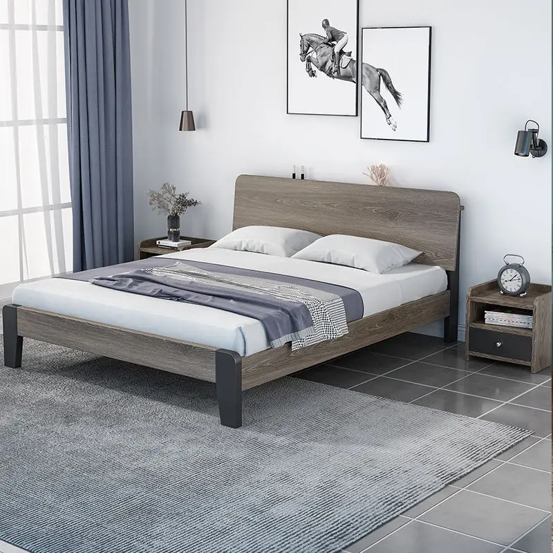 Горячая Распродажа, индивидуальный 1,5 м двойной современный комплект деревянной обивки для квартиры