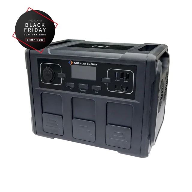 Shencai New Model 1500W AC DC Output  Portable Power Station Wireless charging 1500 Watt Solar Generator