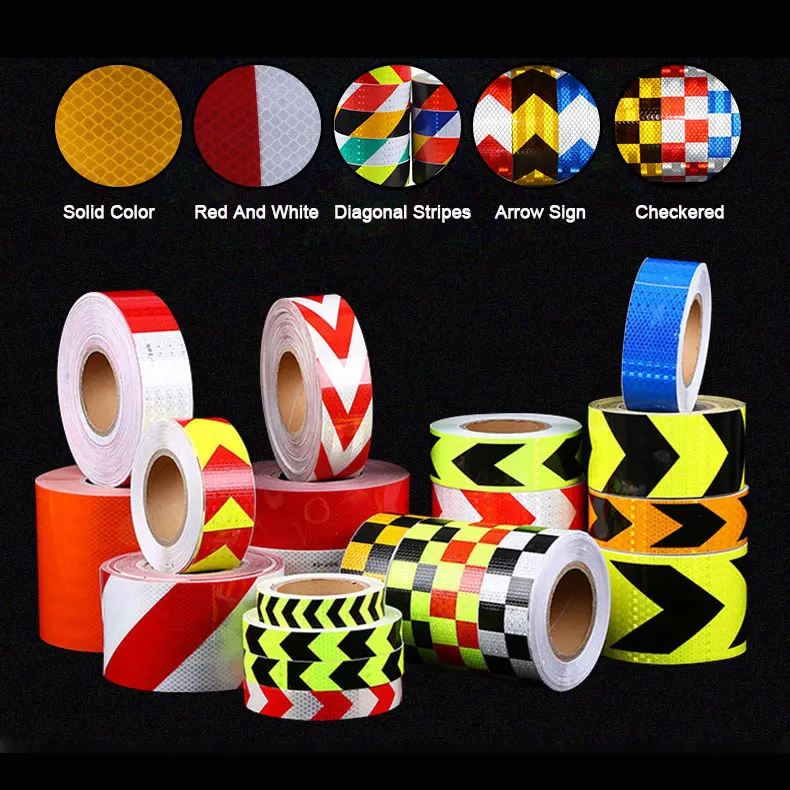 Blue White Reflective Checker Tape Crystal Custom EC104R Checkered Reflective Tape For Vehicle Uniform Clothing Warning Safety
