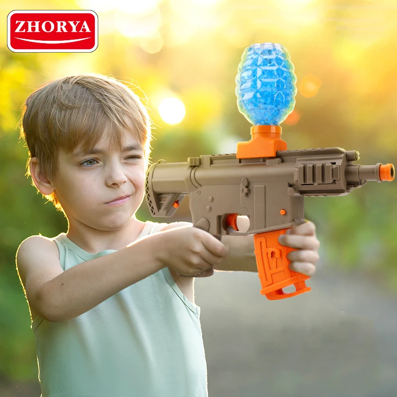 Zhorya Электрический наружный Воздушный пистолет игрушка мини m416 двойные батареи детский