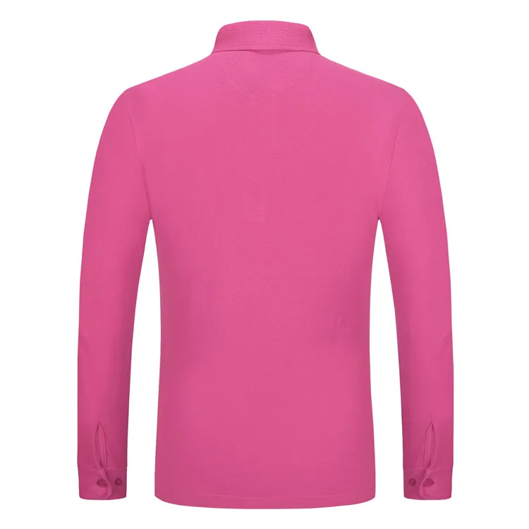 
Double mercerized cotton polo shirts for men 100% cotton long sleeve 