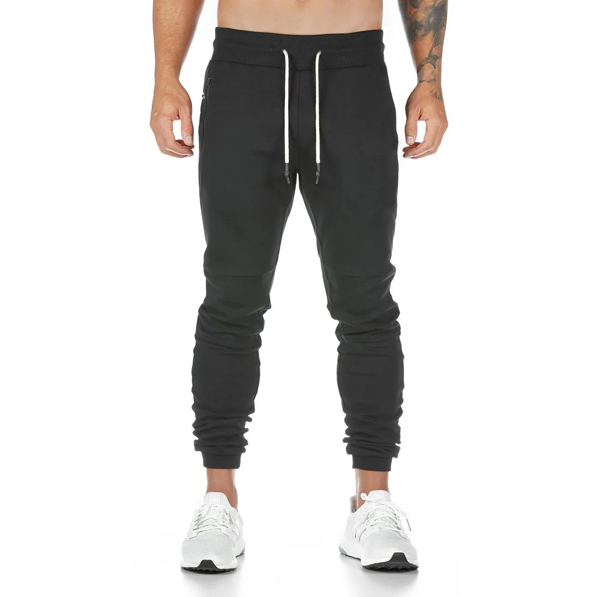 2022 Men Sports Running Pants Zipper Athletic Football Soccer Training Elasticity Legging Jogging Gym Trousers