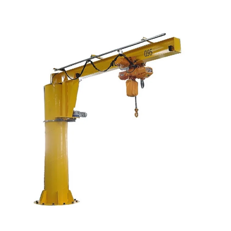 China Moving 3 Ton International Standard Pillar Mounted Floor Wall Cantilever Jib Crane With hoist