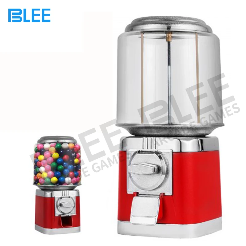 Gum Ball Machine with Candy Capacity Dispenser Capsule Gift Red Vending for Home Use Business
