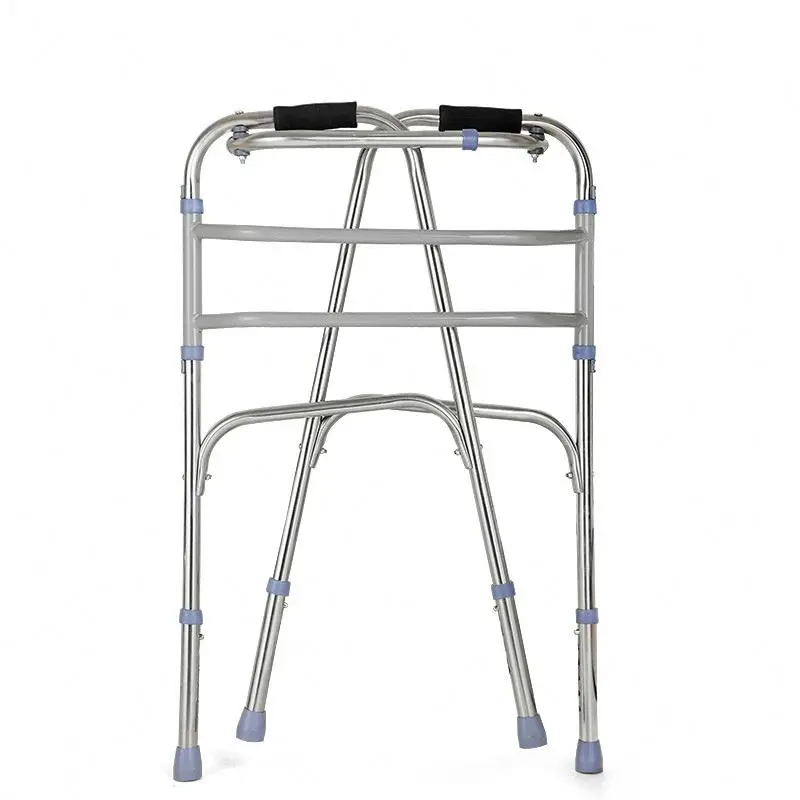 Folding Medical Adjustable Rollator Walker Strap bands chair for Disabled Walking Aid