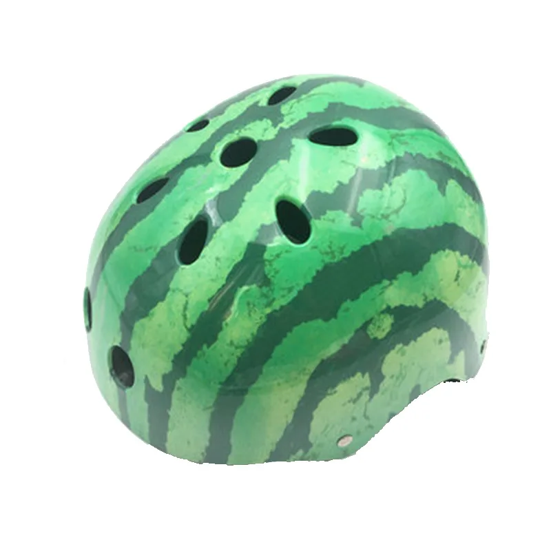Factory wholesale cartoon watermelon helmet children roller skating helmet sports riding protective gear customization