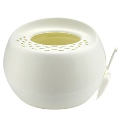 Factory direct sales new round top in cat litter box large size anti odor anti sputtering indoor cat litter box