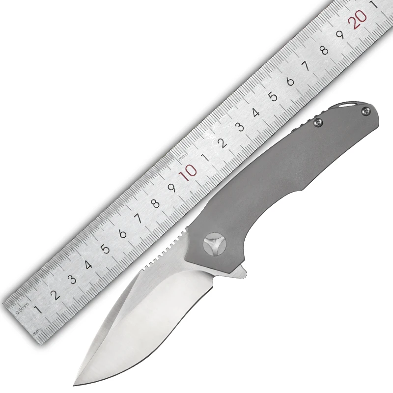 HWZBEEN New Product Explosion Titanium Alloy Handle VG-10 Blade Knife Outdoor Camping Knives Hunting for Mountaineering Trips