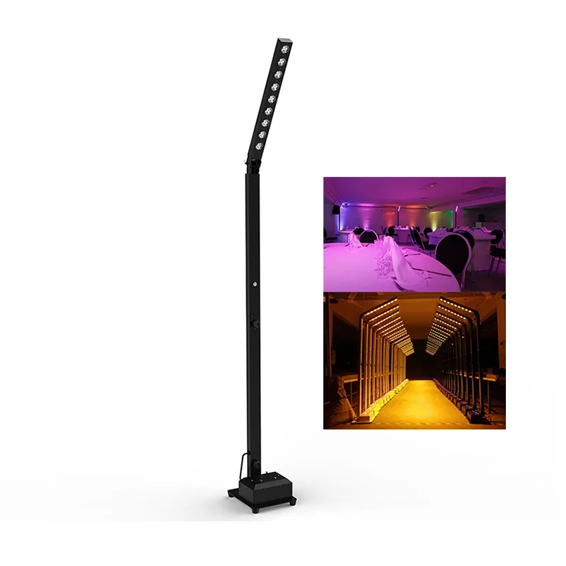 LUMILED освещение мачтовая батарея светодиодный светильник 9 шт. RGBWAUV Wifi беспроводной ИК DMX для вечеринки свадьбы обеда проекторы
