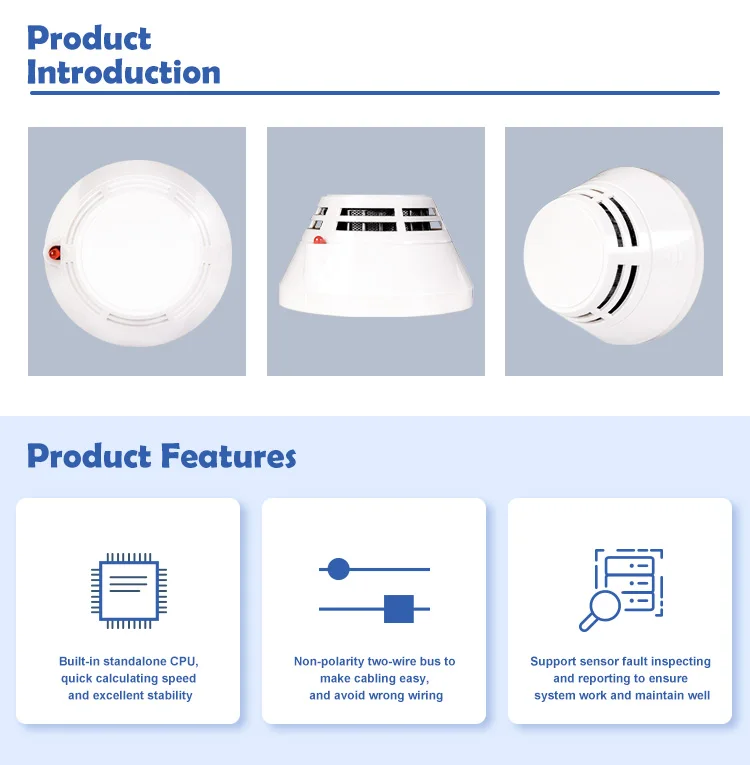Fire Alarm System Addressable Smoke Detector
