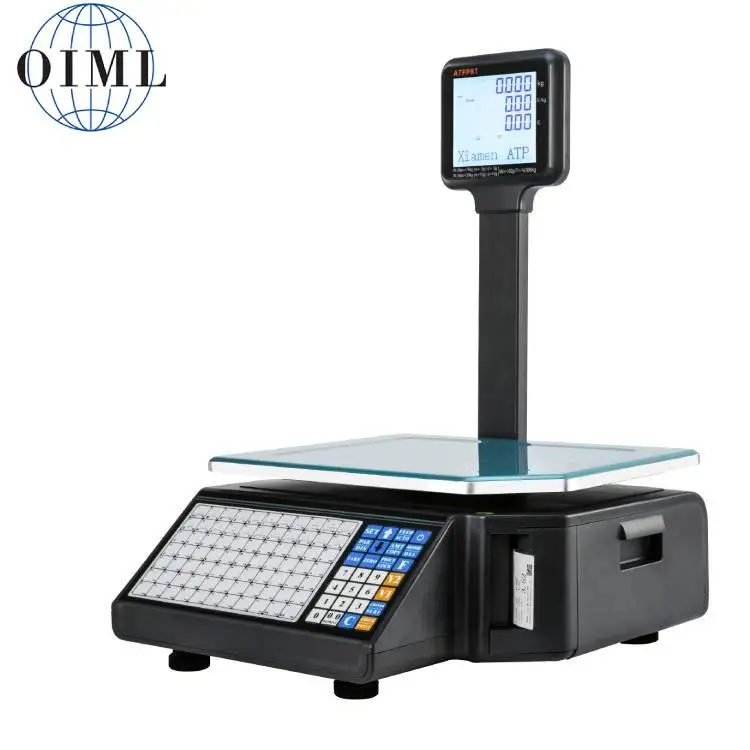 SC15 /SC30  Barcode Scales Electronic Scale with Barcode Printer 30kg Label Printing Digital Weighing Scales