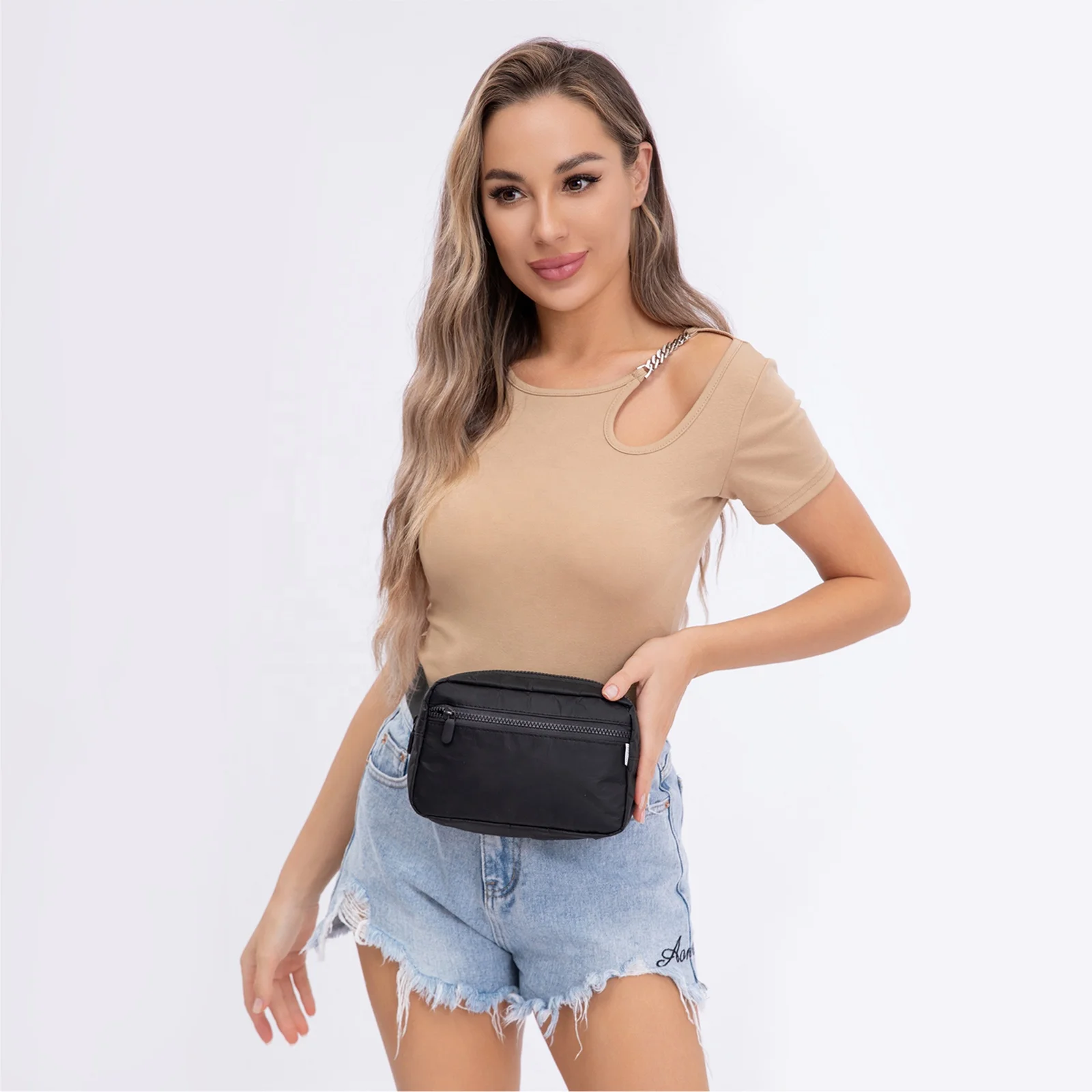 Outdoor Black Sling Crossbody fanny pack Shoulder Bag for Men Women Crossbody Travel Bag carrying  for Nintendo Switch