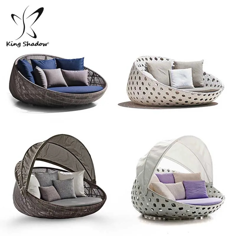 Роскошный Гостиничный отдых King Shadow, большой отдых, алюминиевая подвесная кровать для патио с навесом для бассейна и сада