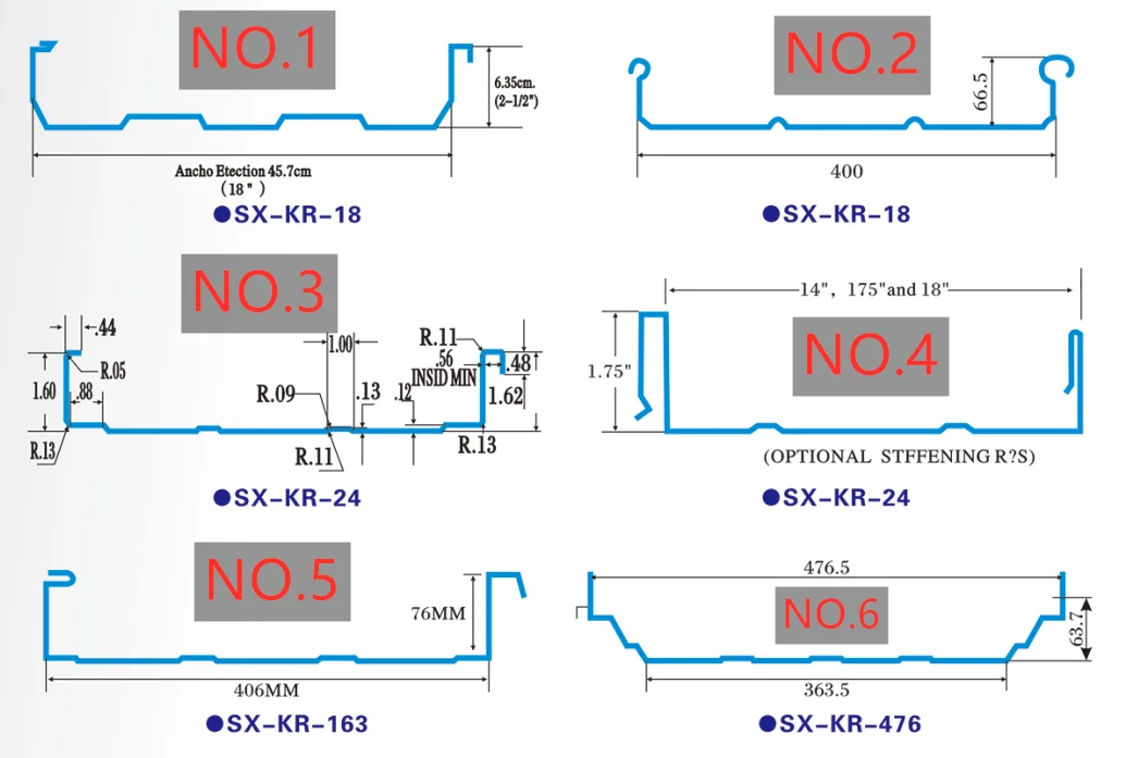 SX-KR-18 standing seam metal  roof tile zinc-plate steel coil workroom roof construction machine