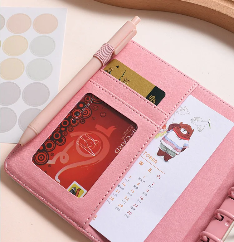 A7 Budget Binder A7 Binder Notebook Money Organizer 3 Ring Purse Wallet With Binder
