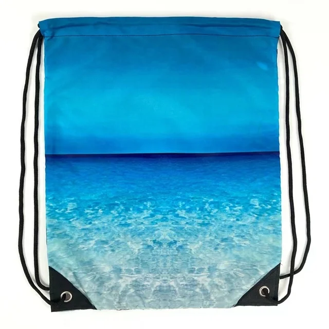Wholesale Customized Promotional Polyester Nylon Drawstring Backpack 210D Polyester Drawstring Bag Draw String Bags