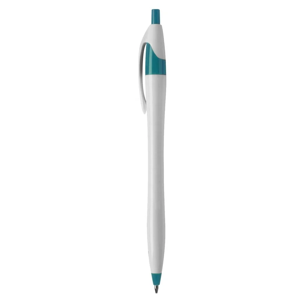 Economical  Popular Slim Stylish Plastic Pen with Contoured Design 1200M Writing Custom Logo Promotional Gift PP131 Oracle White