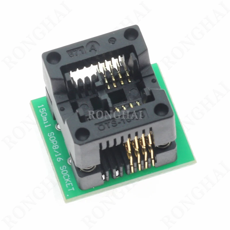 150mil 200mil IC Test Socket Converter SOIC8 SOP8 to DIP8 Wide-body Seat Wide Programmer Adapter Socket SOIC8 SOP8 IC Burner