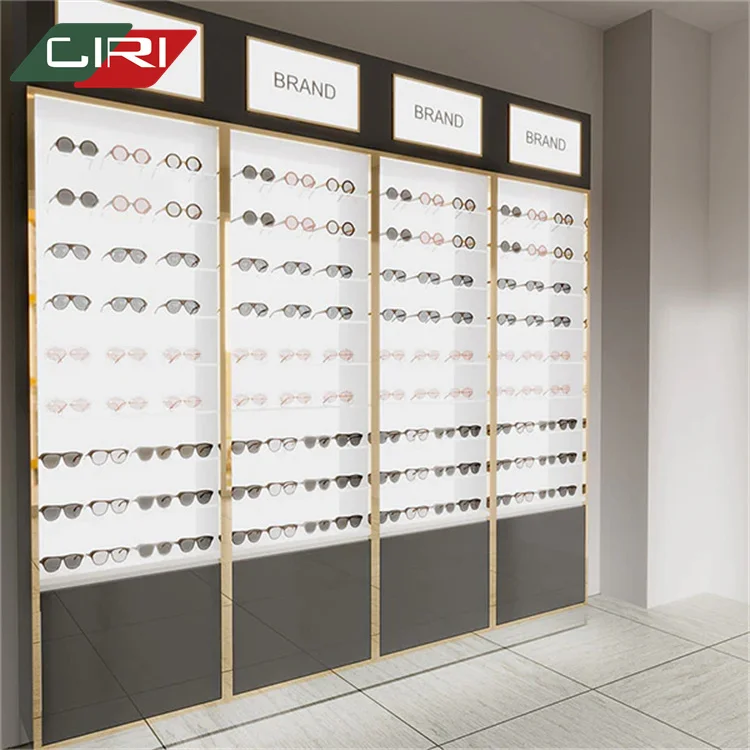 CIRI Optical Store Display Fixture Acrylic Eyewear Retail Display Stand Cabinet With Led For Sunglasses Acrylic Display Case