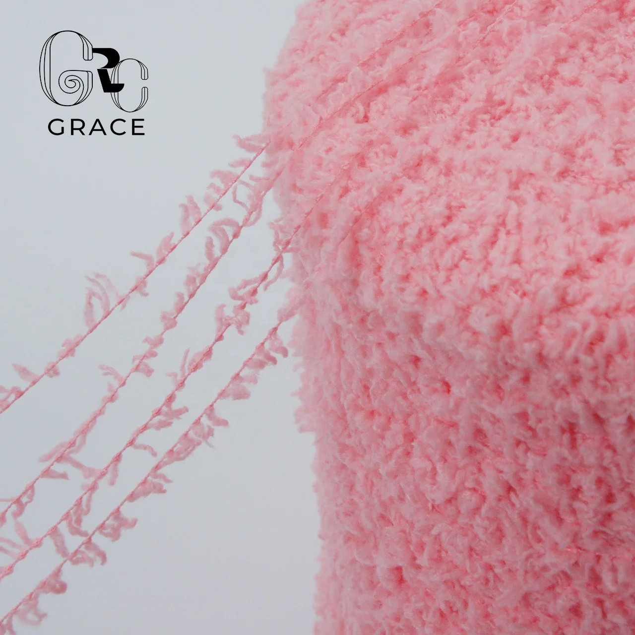 Fuzzy Crochet Yarn 5.8 NM 100% Recycled High Tenacity Hand Knitting Plush Toy not Loss Hair Home Fleece Yarn