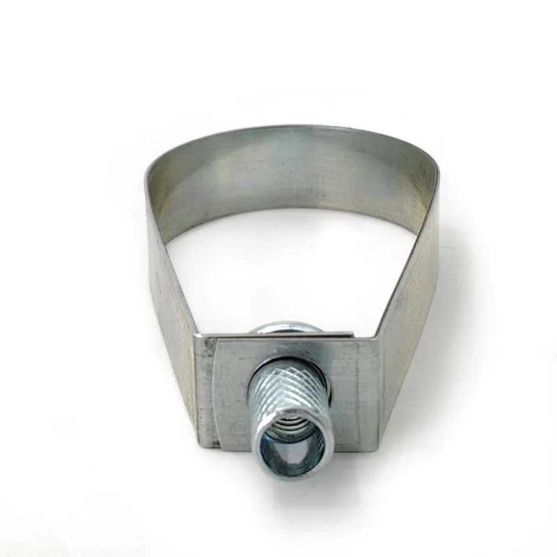 China Factory Galvanized Pear Shaped Hinged Pipe Clamp With Zinc Plating For Loop Hanger