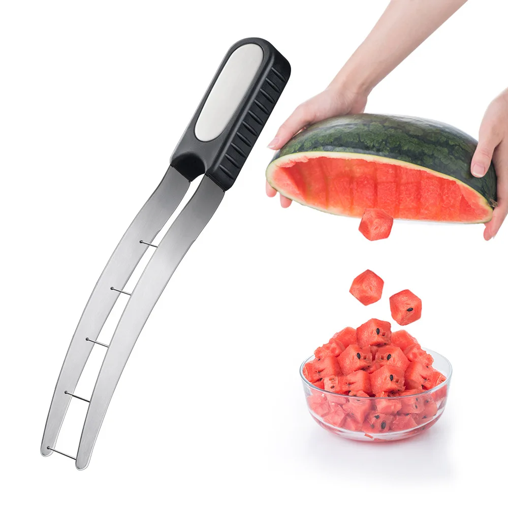 NEW kitchen fruit & vegetable tools fork kitchen accessories melon slicer stainless steel watermelon cutter