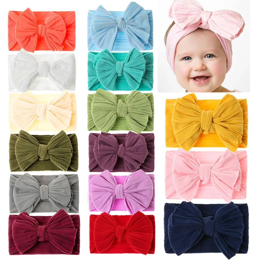 Fashionable Girl Hairband Soft Jacquard Super Stretch Headband Bow With Cartoon Hairband