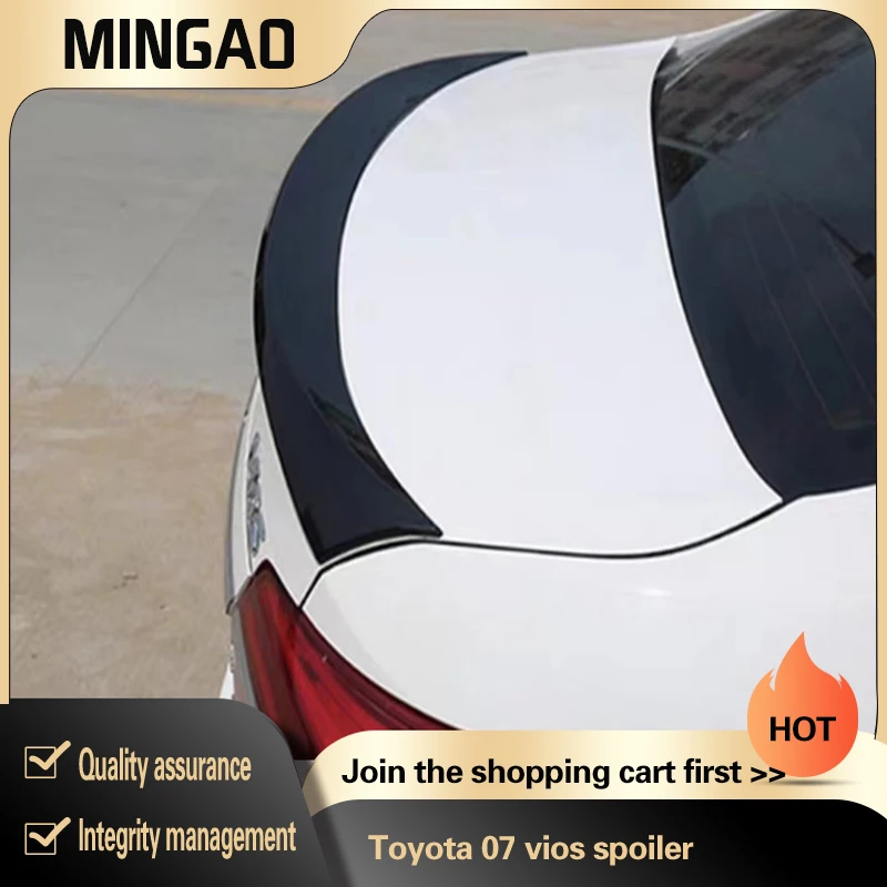 Mingao factory spoiler blow molded ABS sales of high-volume for toyota 07 vios  Spoiler
