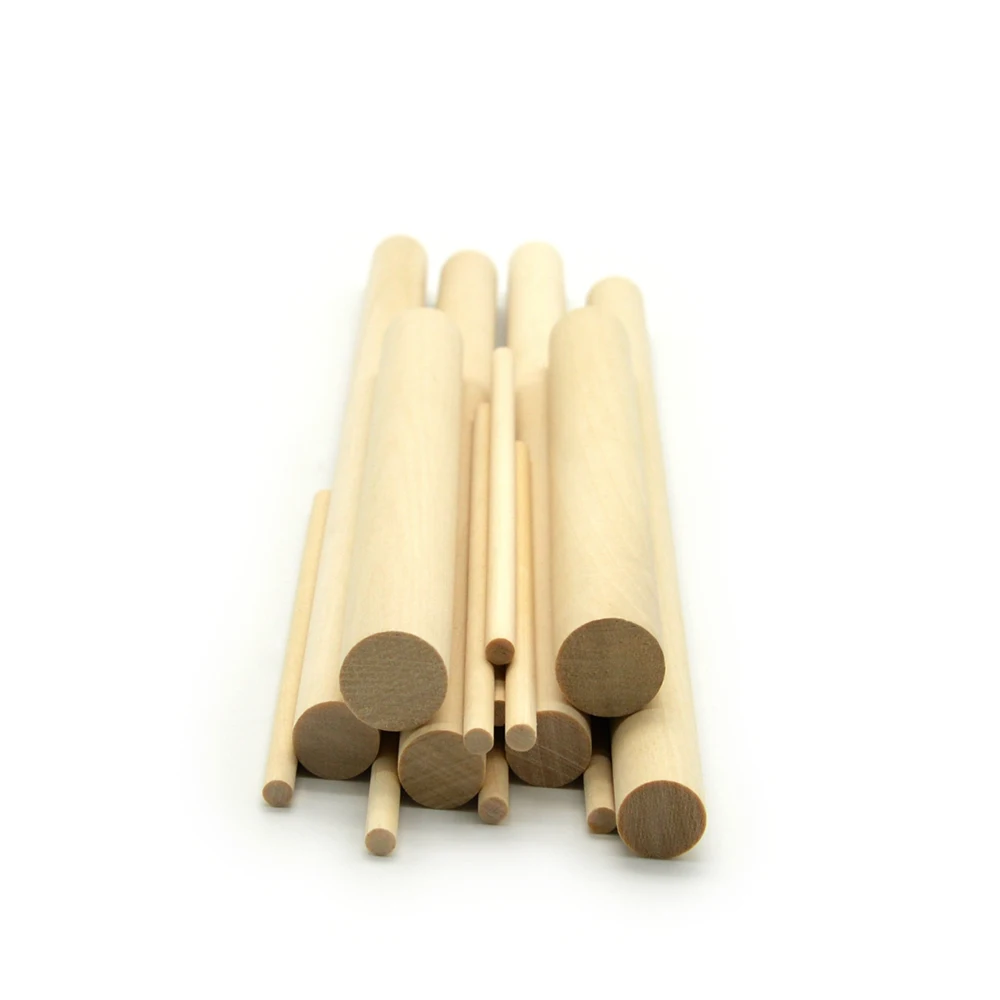Wooden Round Stick Long Wooden dowel Rod  6mm 8mm wooden Craft Stick