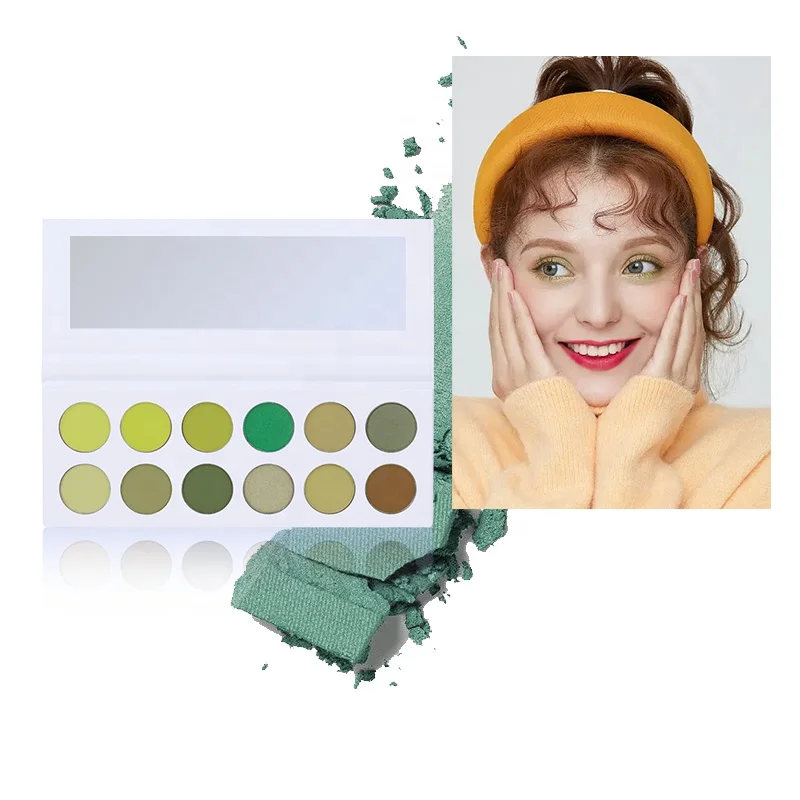 2023 hot selling blue 12 colors bright custom makeup cheap eyeshadow palette