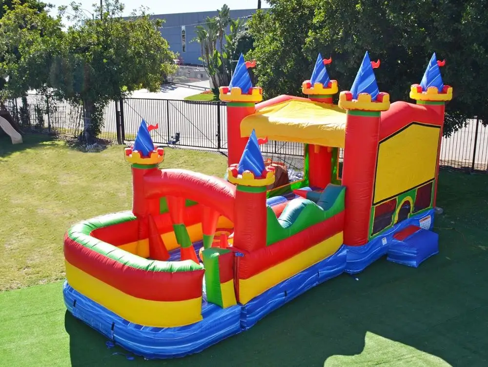 
Factory price Hot sale 75 ft Circus obstacle with Dual lane roller coaster slide obstacle course for kids 