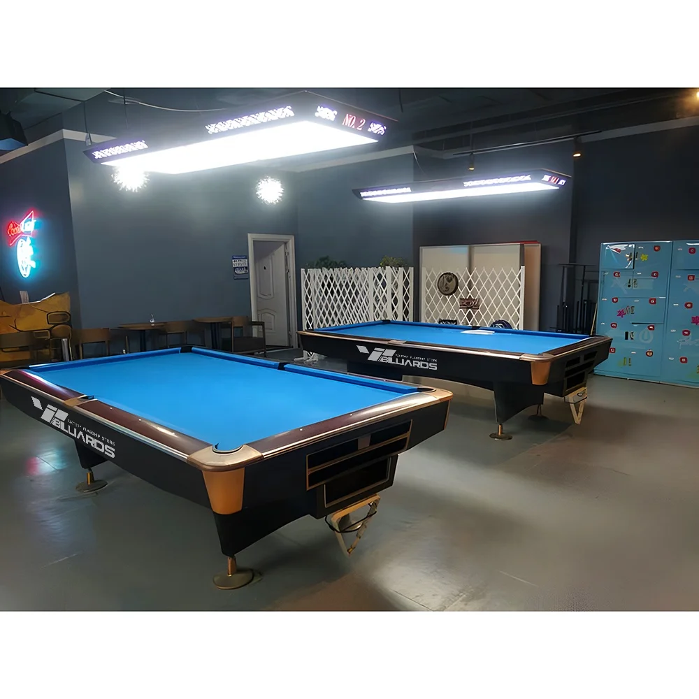 2023 Club gym stone slate pool table 8ft billiard table 9ft snooker pool table with blue cover