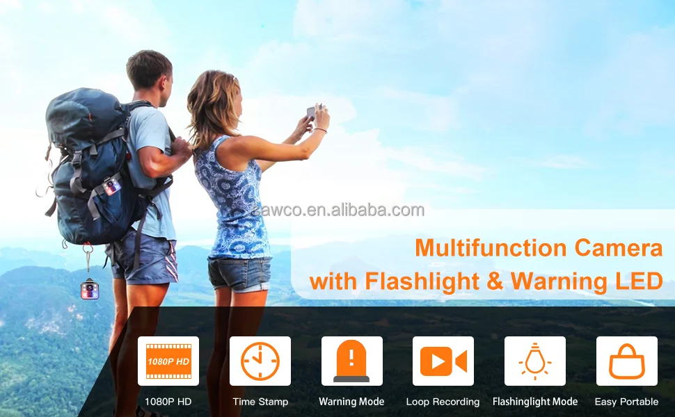 1080P Mini Portable Video Recorder Waterproof Worn Infrared Night Vision DV Mini Body Camera