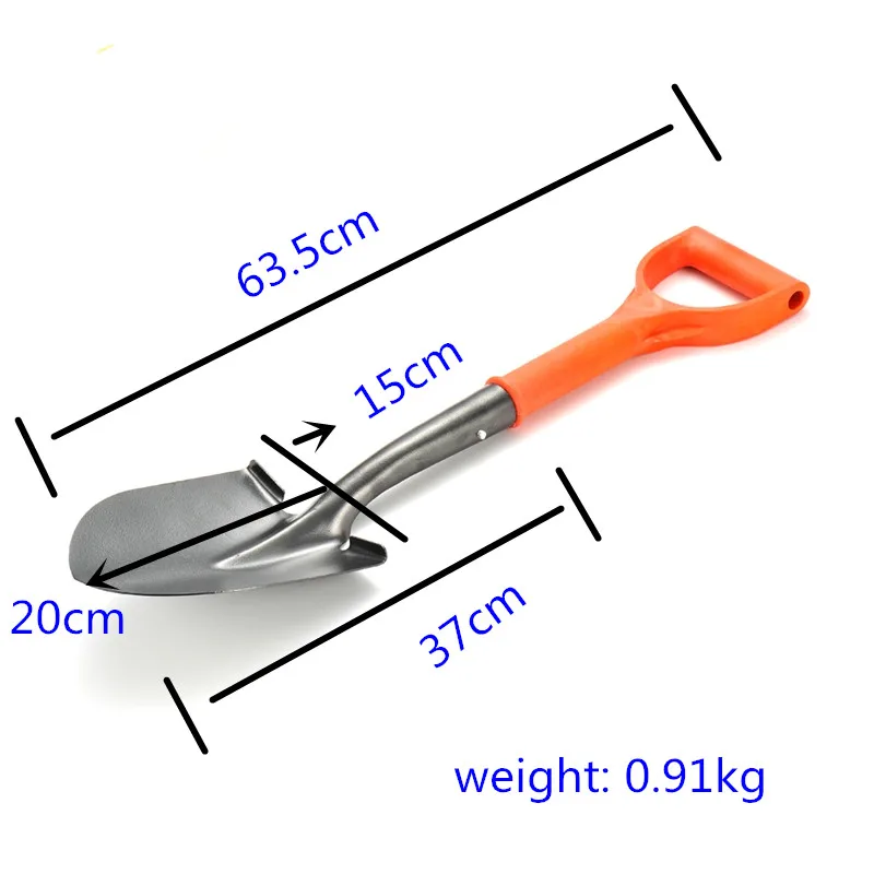 high quality shovel with PP coated 65% fiberglass handle