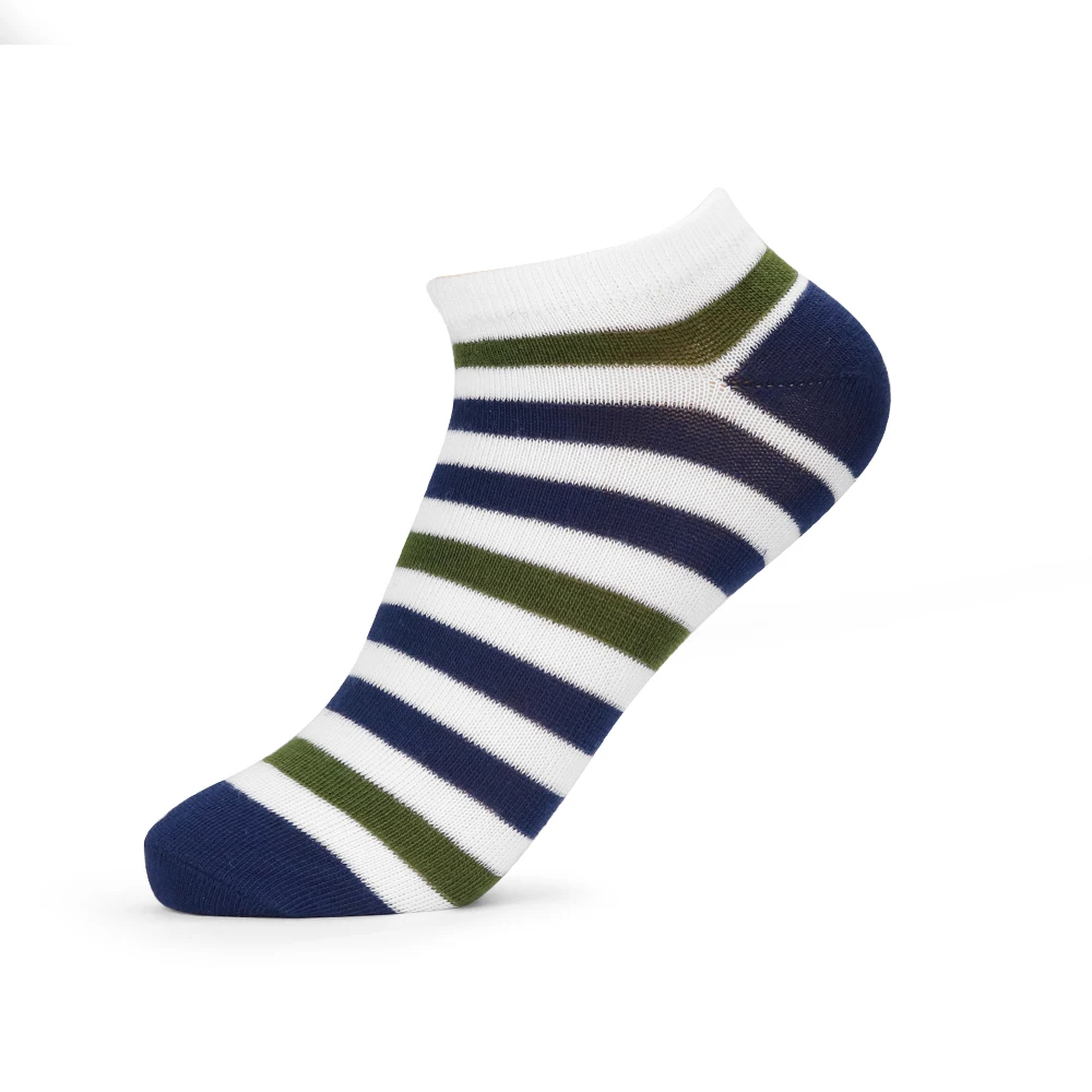 VCANFASHION 2021 new style hot sale cotton men male ankle short low cut stripe socks custom design basketball sock wholesale