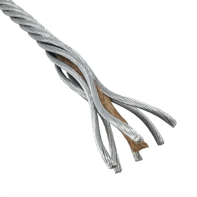 6x19S + FC оцинкованный стальной трос 10