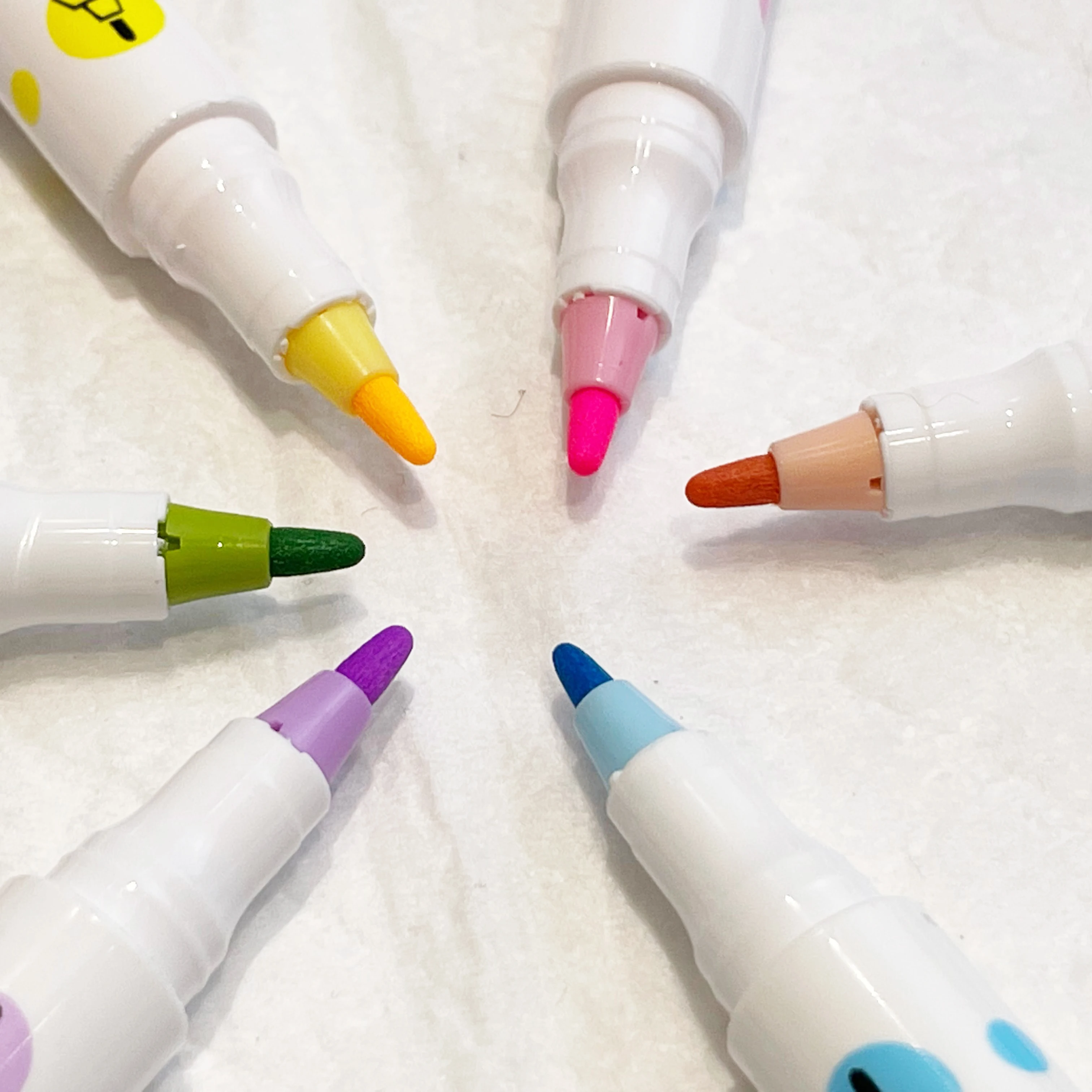 Dual Tip DOT Fluorescent Marker Pens for school art painting
