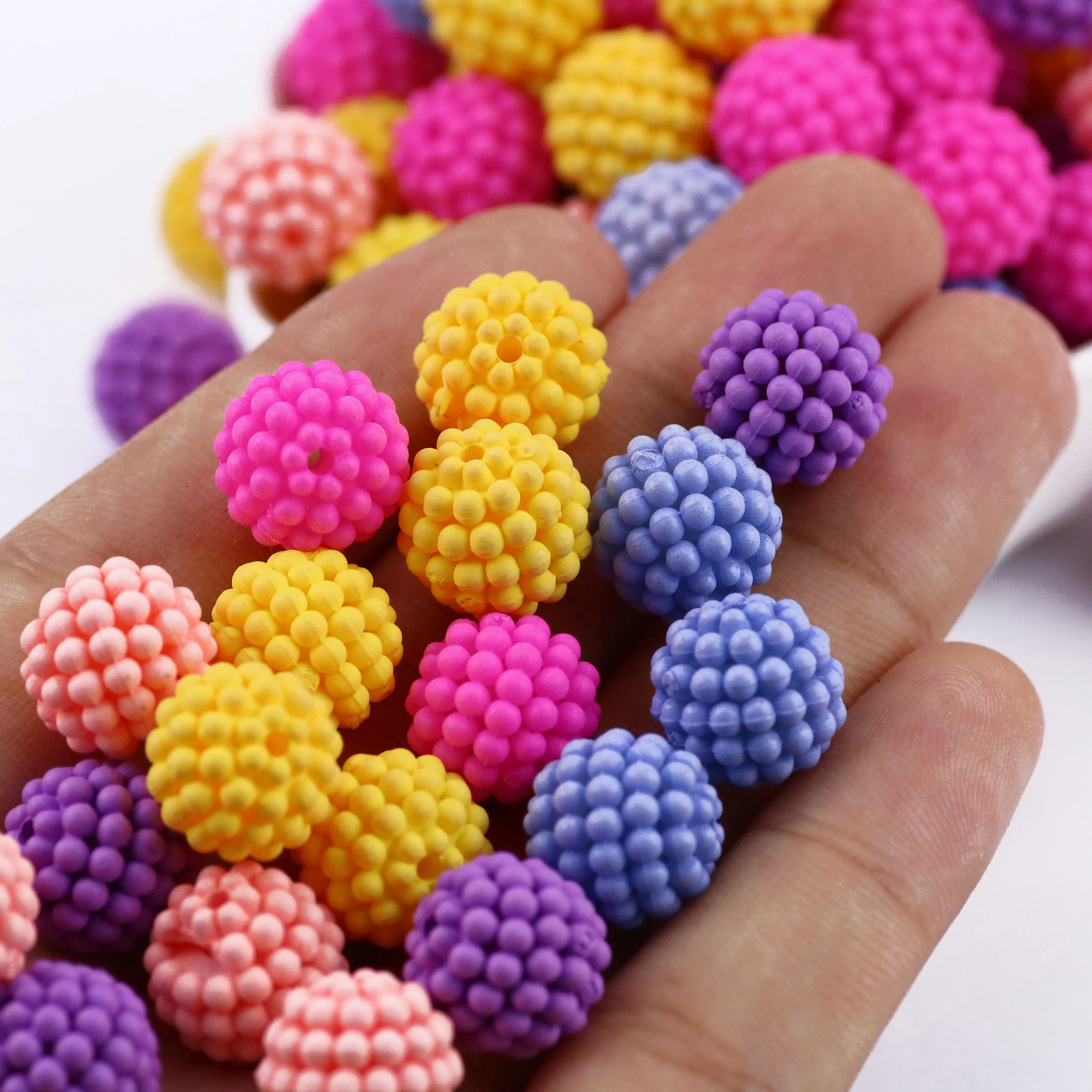 Hengxin Acrylic Colorful Beads Pearls For Slime DIY Crafts Jewelry Phone Art Accessories