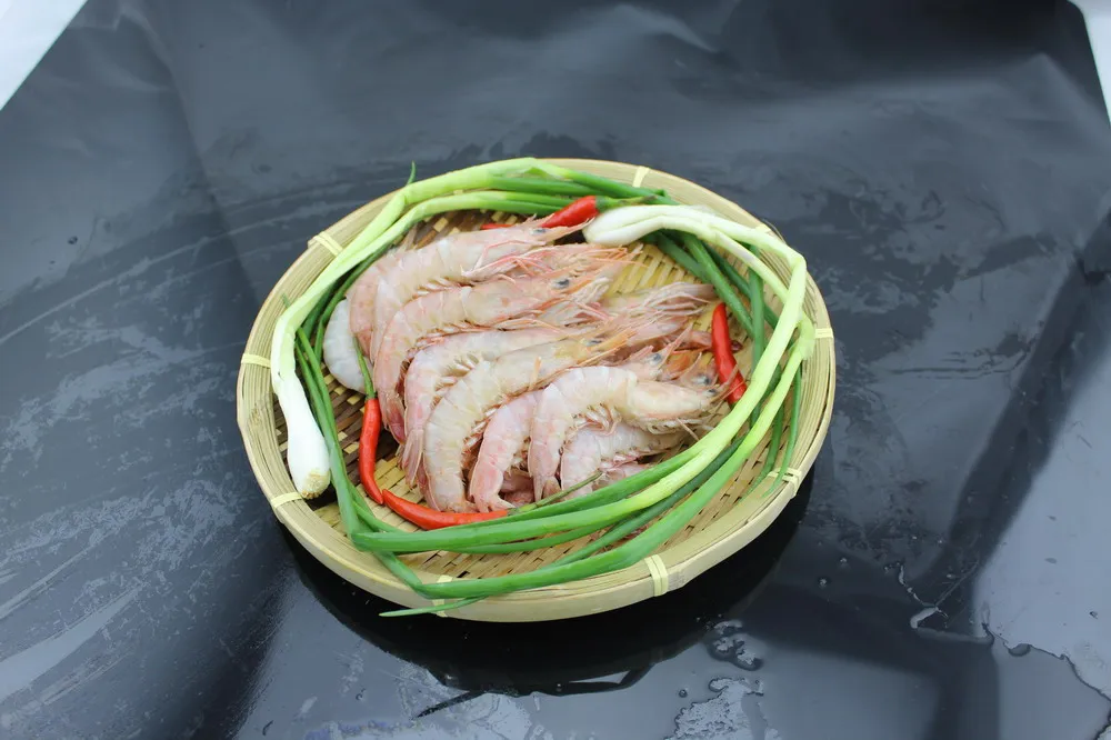 
Frozen pink shrimp prawn shrimp whole round 
