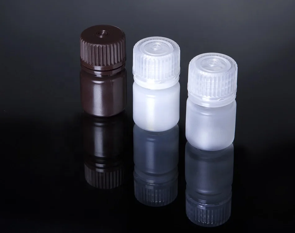 lab equipment Reagent Bottle Mddical Grade Polypropyle15ml  brown Wide Mouth PP Plastic Laboratory Analysis