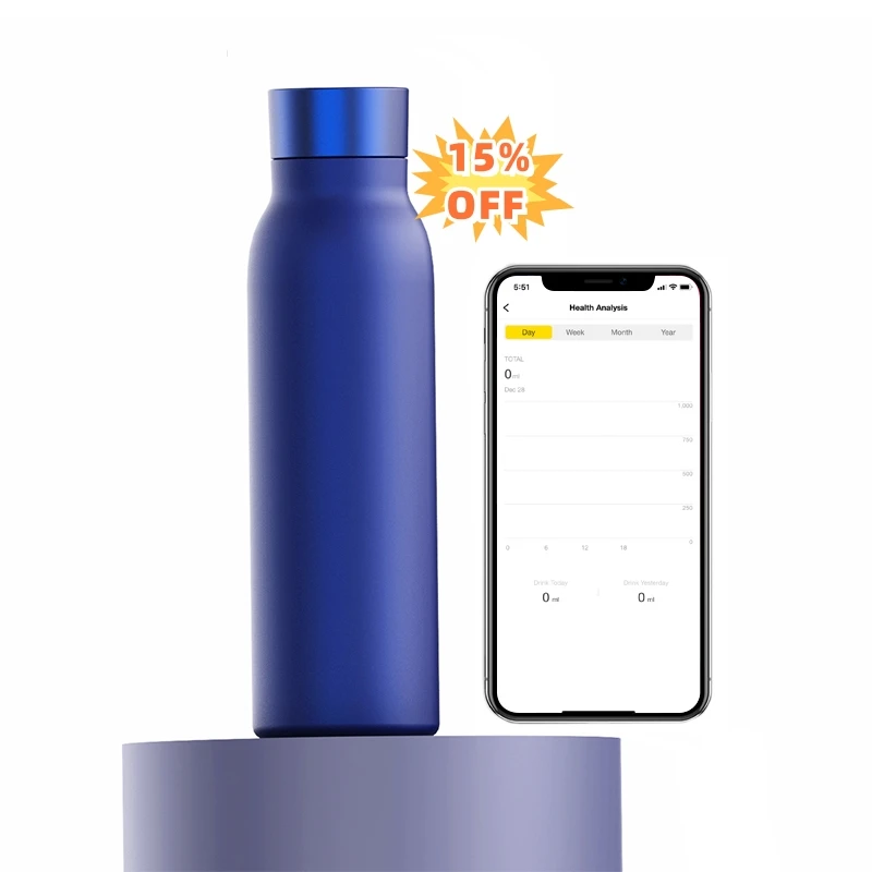 Customized Smart Drinkware Temp Display Thermo Bottle Intelligent Cold Hot Water Bottle Smart bottle with tuya app