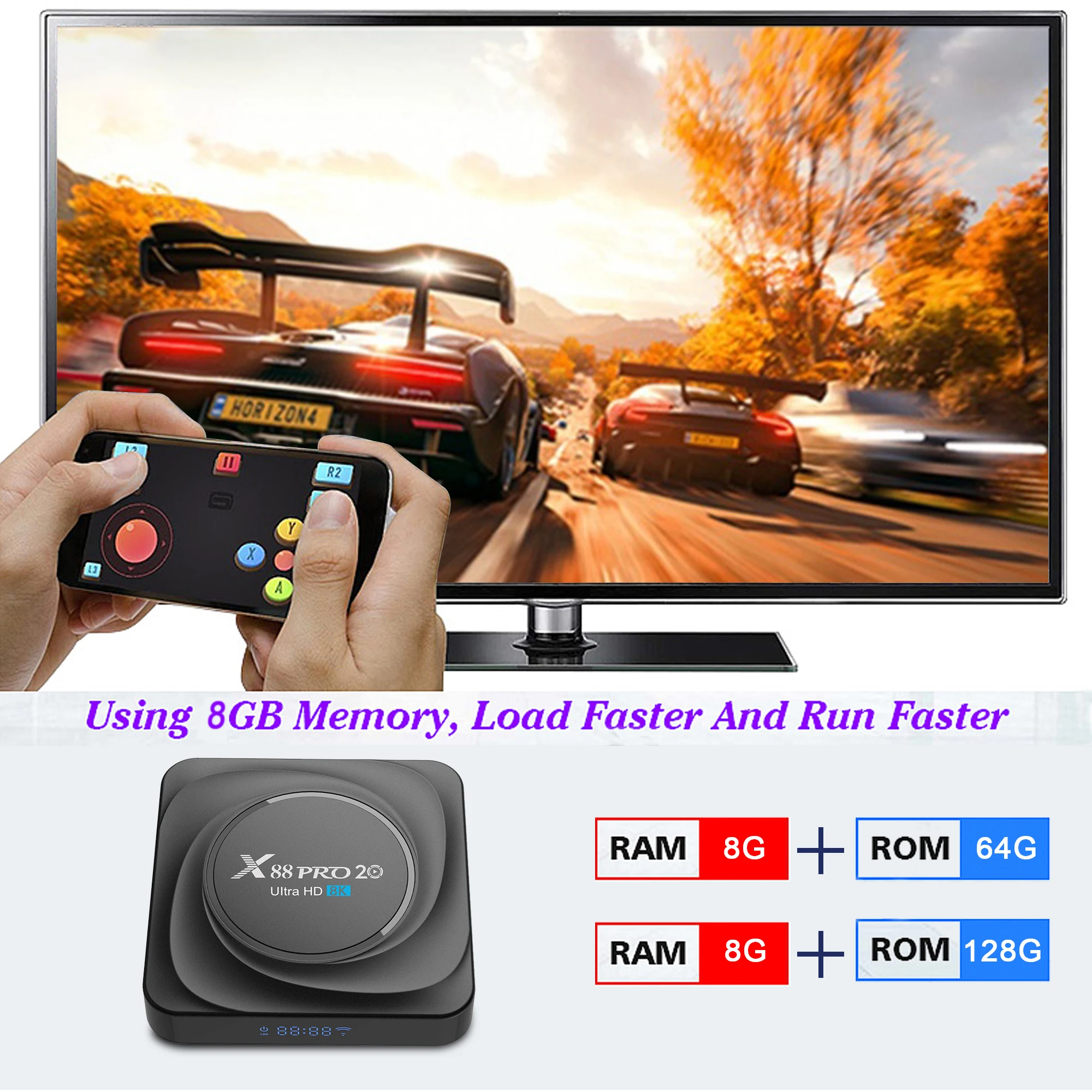Android 11 8G 64G RK3566 TV Box Android X88 PRO 20 Dual WiFi IP TV Set-top box