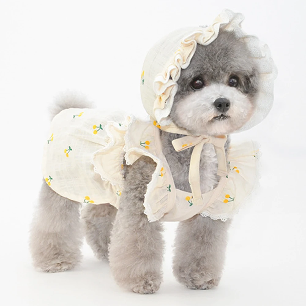 2021 Summer New Hoopet Fancy Lovely Cute Pet Cat Clothes Dog Dress